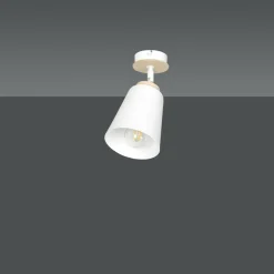 Store Biała lampa sufitowa z regulacją kąta świecenia 724/1 | Kaja Żyrandole Nowoczesne