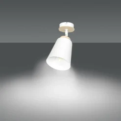 Store Biała lampa sufitowa z regulacją kąta świecenia 724/1 | Kaja Żyrandole Nowoczesne