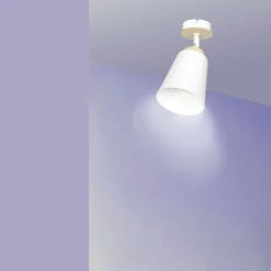 Store Biała lampa sufitowa z regulacją kąta świecenia 724/1 | Kaja Żyrandole Nowoczesne