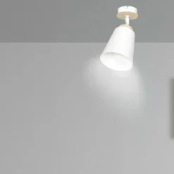 Store Biała lampa sufitowa z regulacją kąta świecenia 724/1 | Kaja Żyrandole Nowoczesne