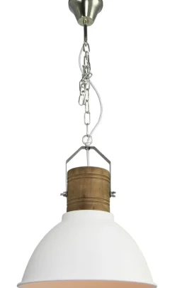Clearance Biała lampa wisząca do rustykalnej kuchni AZ1582 DUNCAN | Kaja Żyrandole Nowoczesne