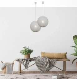 Sklep Kaja Biała lampa wisząca do sypialni 31-26944 CARUBA | Kaja Oświetlenie