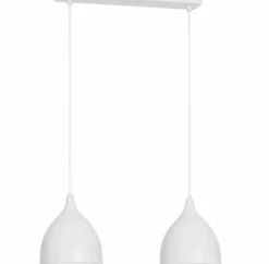 Cheap Biała lampa wisząca, dwa, minimalistyczne klosze LX 9428 z serii NOAK Żyrandole Nowoczesne