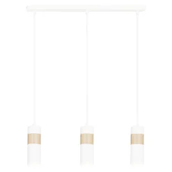 Store Biała lampa wisząca idealna nad stół w jadalni 733/3 z serii AKA Żyrandole Nowoczesne