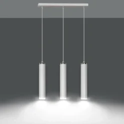New Biała lampa wisząca idealna nad stół lub wyspę 955/3 | Kaja Żyrandole Nowoczesne