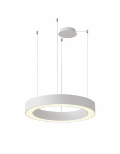 Flash Sale Biała lampa wisząca LED obręcz ⌀120cm z pilotem AZ5052 MARCO | Kaja Żyrandole Nowoczesne