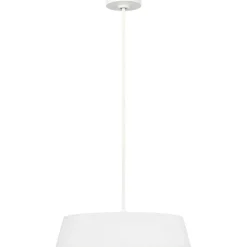 Hot Biała lampa wisząca, na 5 żarówek FE-ASHER-5P-WHT z serii ASHER Żyrandole Nowoczesne