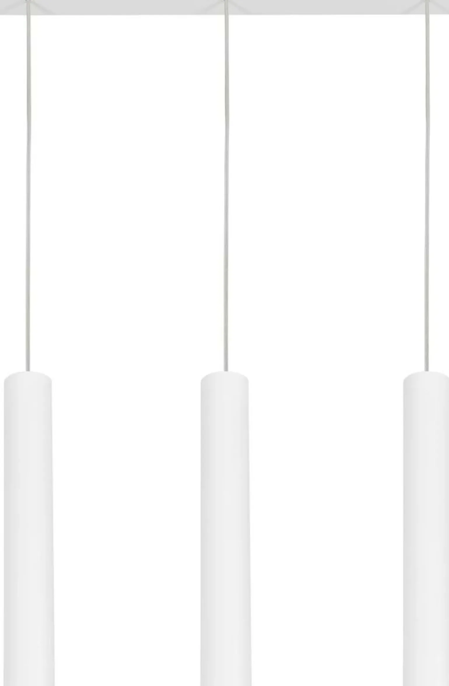 Best Sale Biała lampa wisząca na listwie, tuby nad stół 6481 EYE | Kaja Żyrandole Nowoczesne