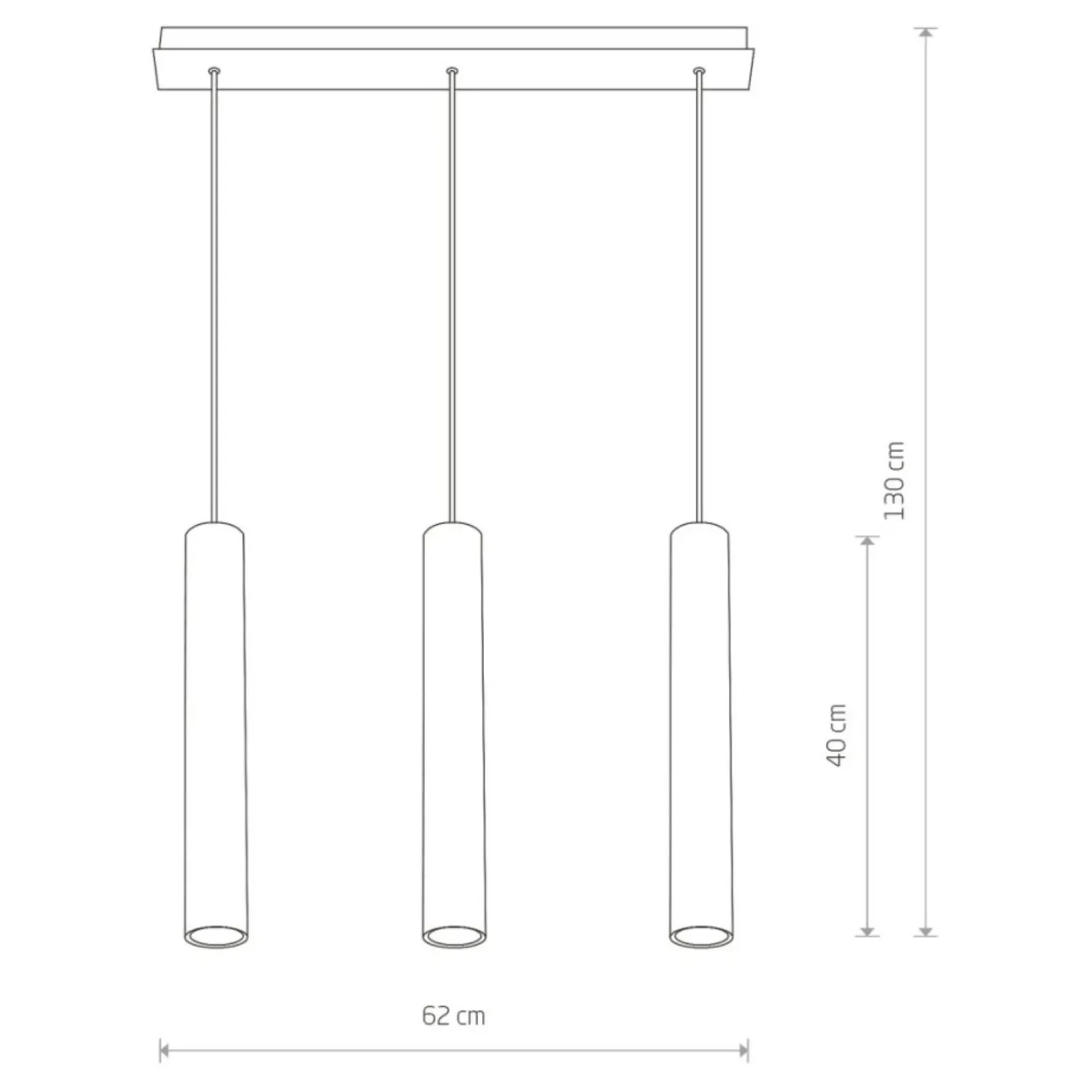 Best Sale Biała lampa wisząca na listwie, tuby nad stół 6481 EYE | Kaja Żyrandole Nowoczesne