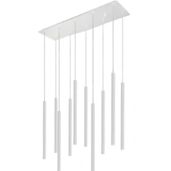 Best Biała lampa wisząca na prostokątnej podsufitce 8922 | Kaja Oświetlenie Żyrandole Nowoczesne