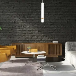 Cheap Biała lampa wisząca, pojedyncza tuba do wnętrza MLP6301 z serii JOKER | Kaja Ośw Żyrandole Nowoczesne