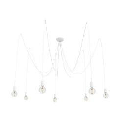 Clearance Biała lampa wisząca, przypominająca pająka 9743 | Kaja Oświetlenie Żyrandole Nowoczesne