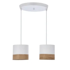 Online Biała lampa wisząca z abażurami, do sypialni 32-17567 z serii BIANCO Żyrandole Nowoczesne