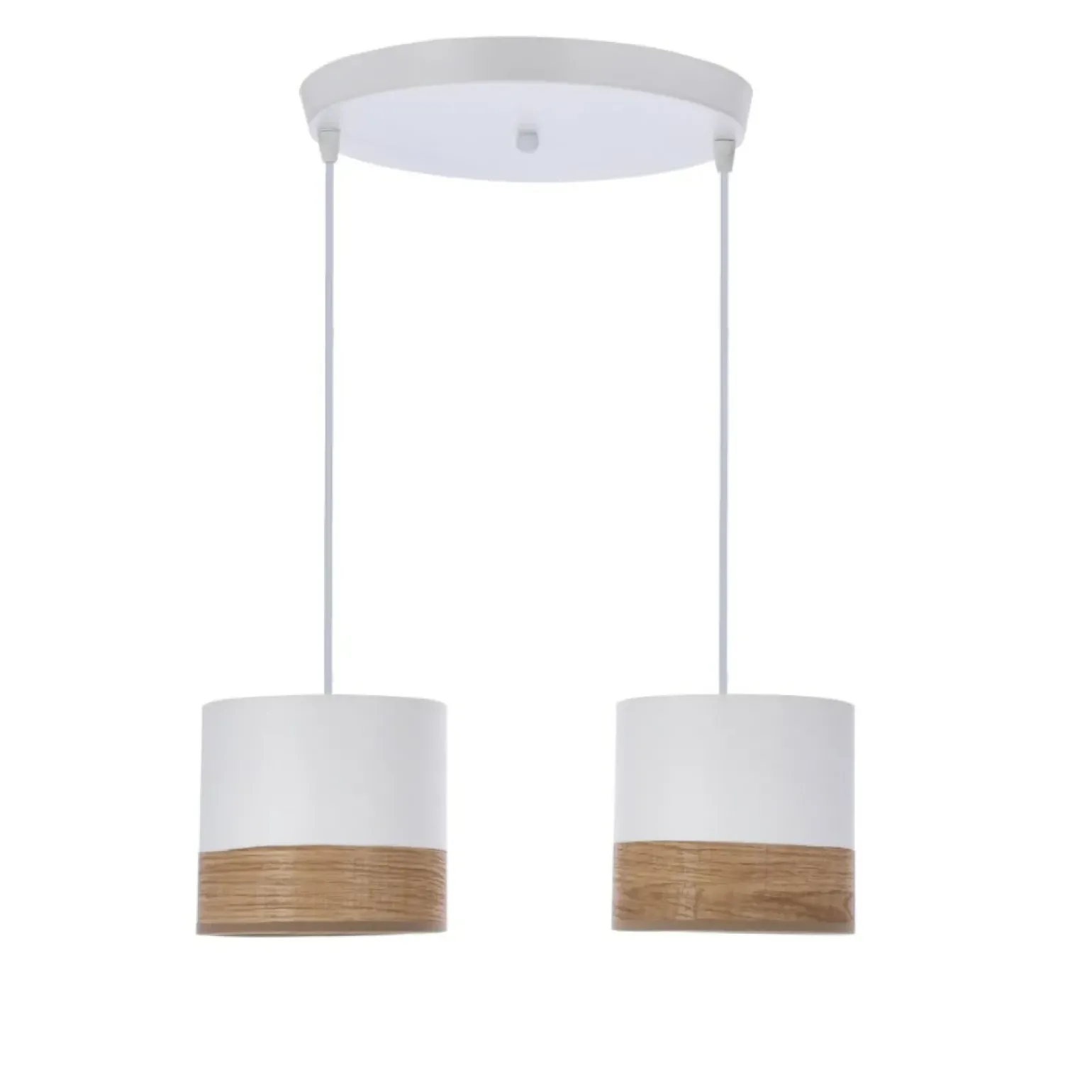 Online Biała lampa wisząca z abażurami, do sypialni 32-17567 z serii BIANCO Żyrandole Nowoczesne