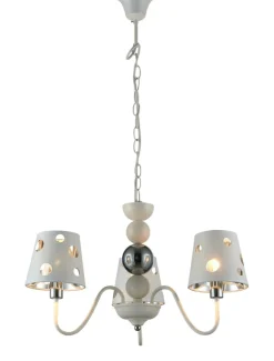 Best Sale Biała lampa wisząca z abażurami LEDEA 50203109 BATLEY | Kaja Żyrandole Nowoczesne