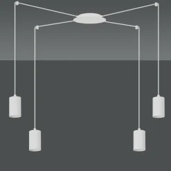 Best Sale Biała lampa wisząca z czterema źródłami światła 525/4 | Kaja Żyrandole Nowoczesne