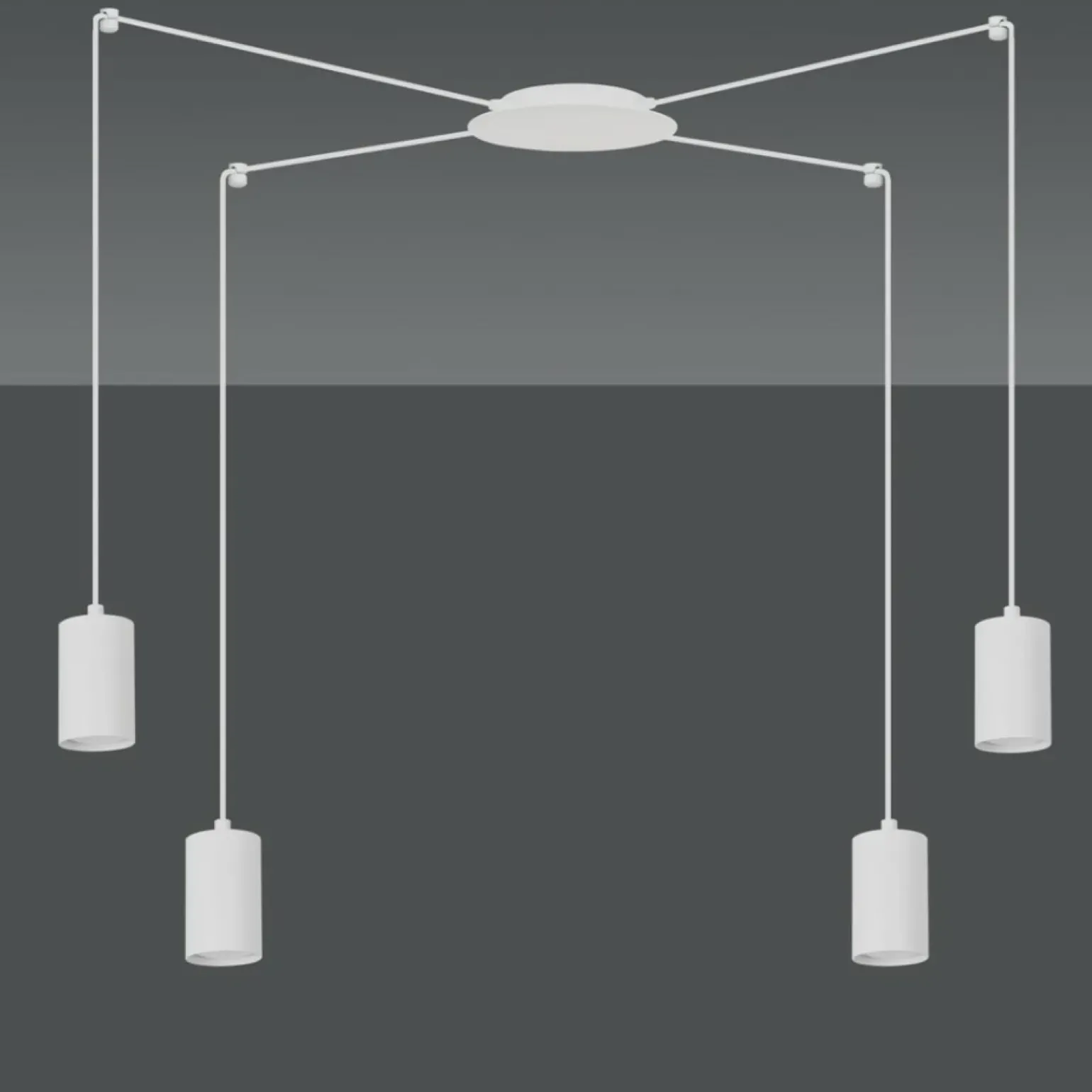 Best Sale Biała lampa wisząca z czterema źródłami światła 525/4 | Kaja Żyrandole Nowoczesne