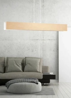 Best Sale Biała lampa wisząca z drewnianymi elementami 611/4 | Kaja Oświetlenie Żyrandole Nowoczesne