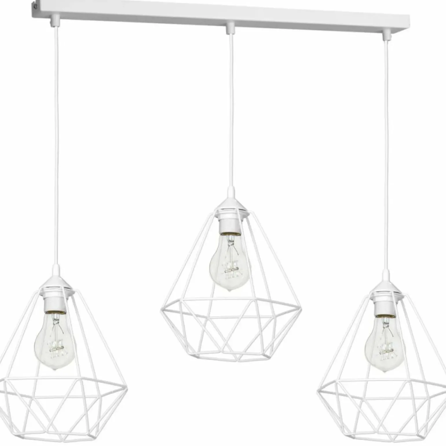 Best Sale Biała lampa wisząca z drucianymi kloszami MLP7213 BASKET | Kaja Żyrandole Nowoczesne