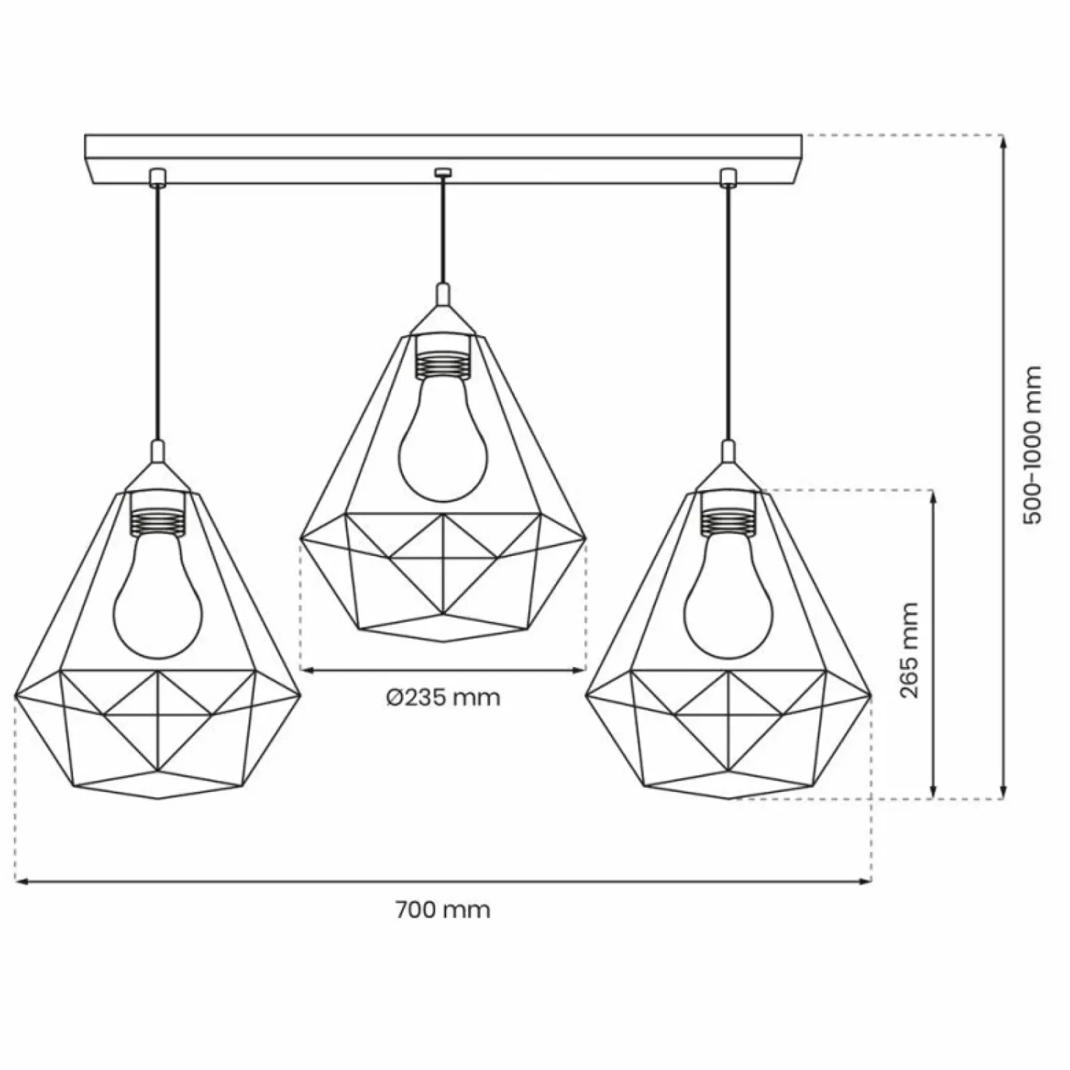 Best Sale Biała lampa wisząca z drucianymi kloszami MLP7213 BASKET | Kaja Żyrandole Nowoczesne