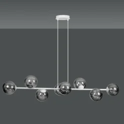 Outlet Biała lampa wisząca z grafitowymi kloszami 878/8 | Kaja Oświetlenie Żyrandole Nowoczesne