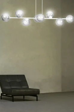 Outlet Biała lampa wisząca z grafitowymi kloszami 878/8 | Kaja Oświetlenie Żyrandole Nowoczesne