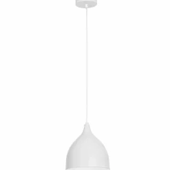 Clearance Biała lampa wisząca, z kloszem, duży gwint LX 9427 z serii NOAK | Kaja Żyrandole Nowoczesne