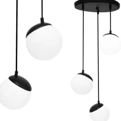 Cheap Biała lampa wisząca z kloszami w kształcie kul MLP8868 z serii SFERA | Kaja Oświ Żyrandole Nowoczesne