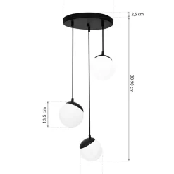 Cheap Biała lampa wisząca z kloszami w kształcie kul MLP8868 z serii SFERA | Kaja Oświ Żyrandole Nowoczesne