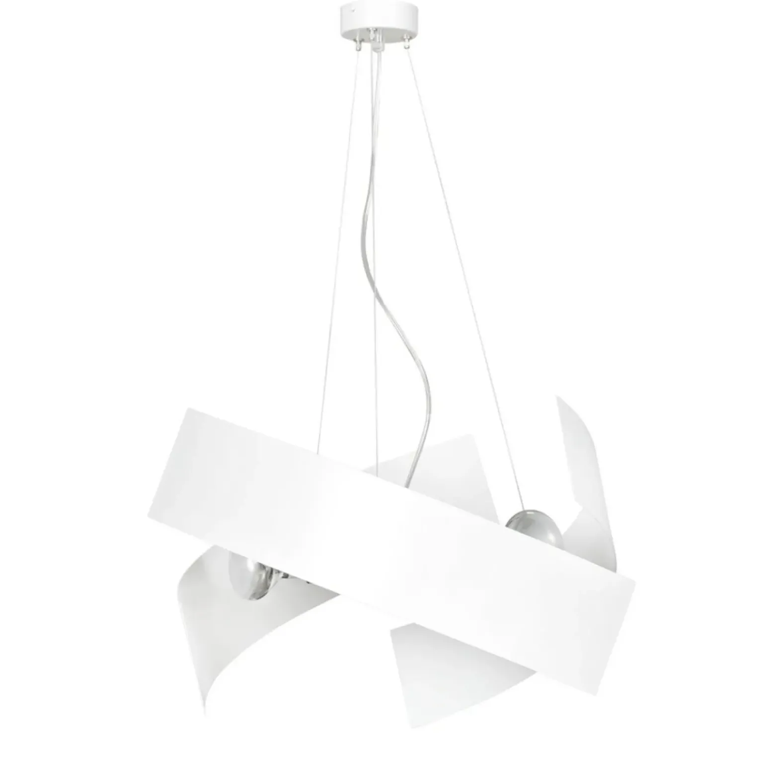 Store Biała lampa wisząca z oryginalnym kloszem 585/1 | Kaja Oświetlenie Żyrandole Nowoczesne