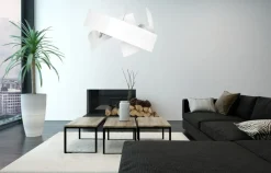 Store Biała lampa wisząca z oryginalnym kloszem 585/1 | Kaja Oświetlenie Żyrandole Nowoczesne