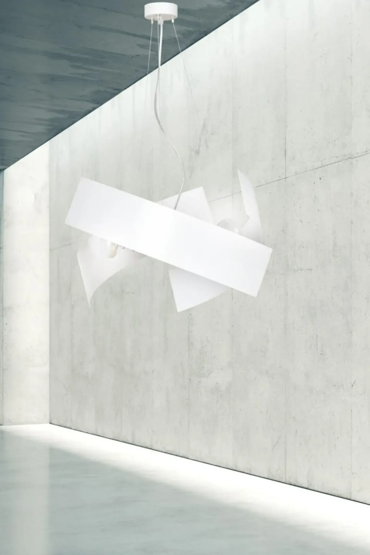 Store Biała lampa wisząca z oryginalnym kloszem 585/1 | Kaja Oświetlenie Żyrandole Nowoczesne