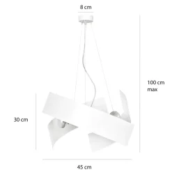 Store Biała lampa wisząca z oryginalnym kloszem 585/1 | Kaja Oświetlenie Żyrandole Nowoczesne