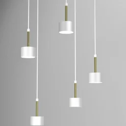 New Biała lampa wisząca z regulowaną wysokością MLP7757 z serii ARENA | Kaja Oświetl Żyrandole Nowoczesne