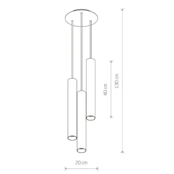 Best Sale Biała lampa wisząca z trzema tubami do salonu 8916 | Kaja Oświetlenie Żyrandole Nowoczesne