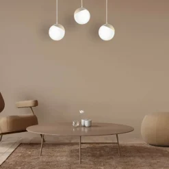 Cheap Biała lampa wisząca, z trzema kloszami MLP7236 z serii SFERA | Kaja Oświetlenie Żyrandole Nowoczesne