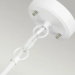 Shop Biała lampa wisząca ze szkłem DL-CORONA-3P-WPN z serii CORONA Żyrandole Nowoczesne