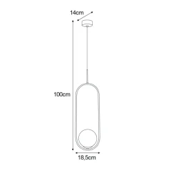 Store Biała lampa wisząca ze złotym, ozdobnym elementem K-5300 z serii ARLENA Żyrandole Nowoczesne