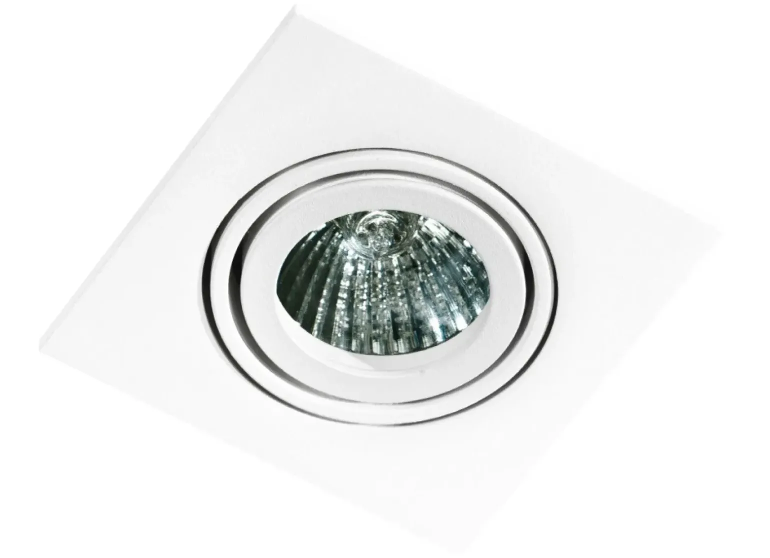 Sklep Kaja Biała lampa wpustowa, kwadratowe oczko do salonu AZ0807 EDITTA | Kaja