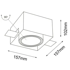 Sklep Kaja Biała lampa wpustowa, oczko podtynkowe ANT 7322 KOMORO | Kaja