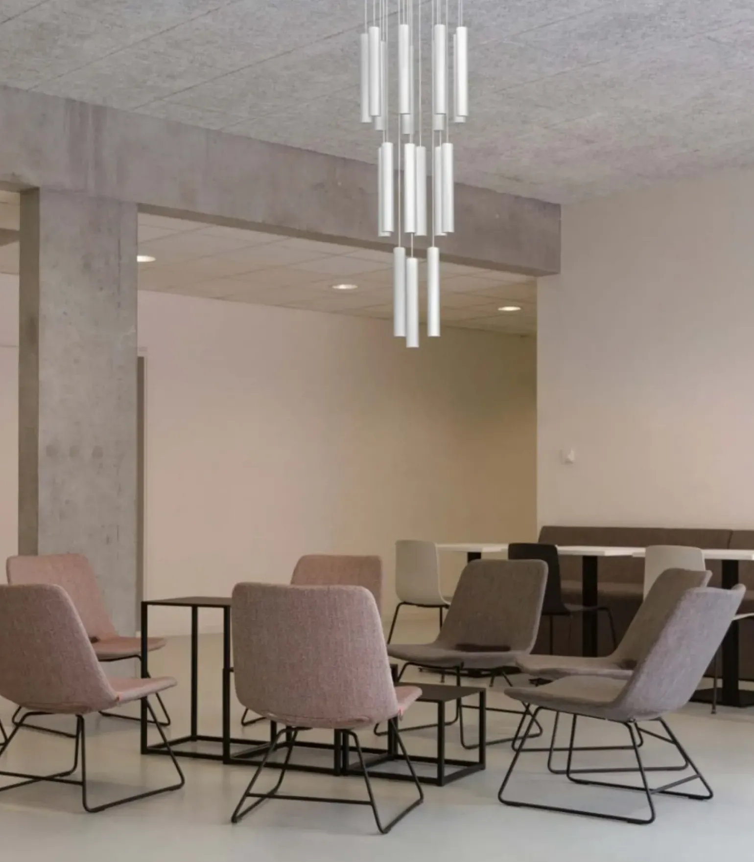 Best Sale Biała lampa z długimi tubami, na antresolę KP-11 SHELF | Kaja Żyrandole Nowoczesne