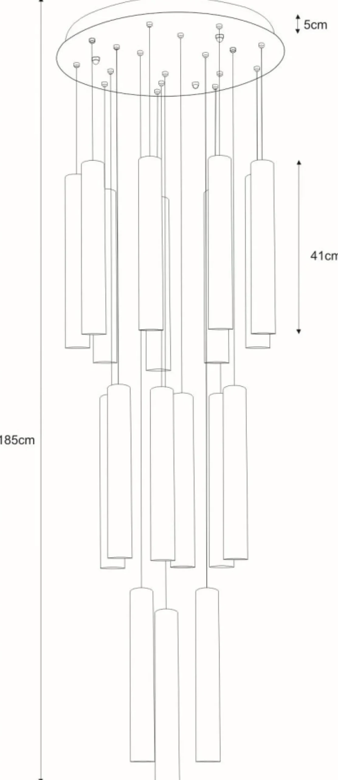 Best Sale Biała lampa z długimi tubami, na antresolę KP-11 SHELF | Kaja Żyrandole Nowoczesne