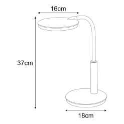 Sklep Kaja Biała lampka biurkowa, LED 10W, neutralna K-BL1237 BIAŁY z serii DINO