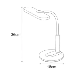 Sklep Kaja Biała lampka biurkowa, ruchome ramię K-BL1185 BIAŁY z serii DAFI