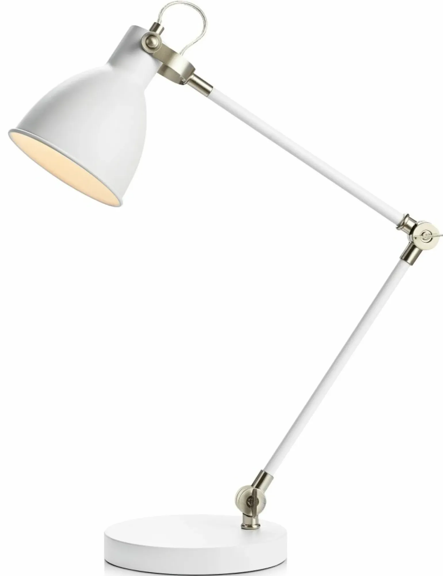 Sklep Kaja Biała lampka biurkowa z regulowanym ramieniem 107738 | Kaja