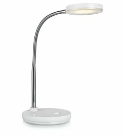 Sklep Kaja Biała lampka biurkowa z włącznikiem na oprawie 106467 | Kaja
