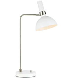 Sklep Kaja Biała lampka biurkowa ze ściemniaczem 107502 | Kaja Oświetlenie