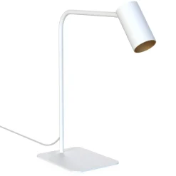 Sklep Kaja Biała lampka biurkowa, ze złotym zdobieniem 7713 | Kaja Oświetlenie