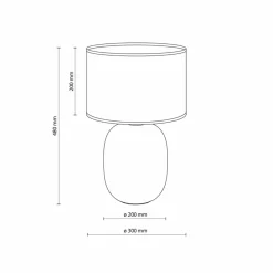 Sklep Kaja Biała lampka stołowa z abażurem z juty TK 5984 MELODY WHITE | Kaja