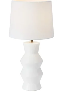 Sklep Kaja Biała lampka stołowa z dekoracyjną podstawą 108448 z serii SIENNA